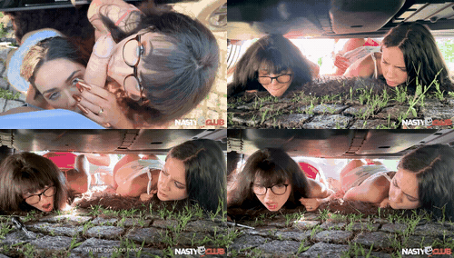 NastyClub - Naughty Vixi Rafi and MitzX get their engine fixed in outdoor threes.gif