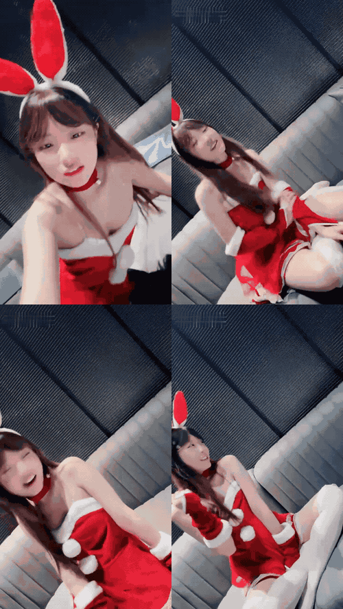 11月25日圣诞节最新流出 极品身材嫩妹身穿圣诞服和男友在KTV里疯狂做爱啪啪 大屌无情.gif