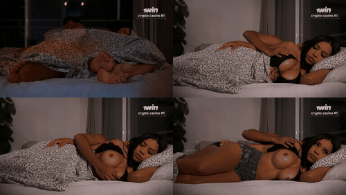 He shares a bed with his stepsister and gives her a messy creampie - Sofi Becker.gif