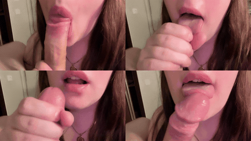 ASMR Close-up blowjob from hottie Julia with cumshot on tongue! Huge Cumshot_preview_3.gif